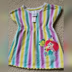 🌈Disney Store Little Mermaid Ariel Flounder Coverup for Baby 12-18 Months